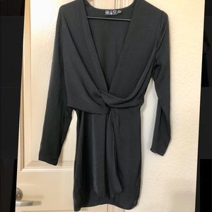 Missguided satin wrap dress. Worn once !